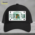 Florida Fan Novelty License Plate Hat Mesh / Black