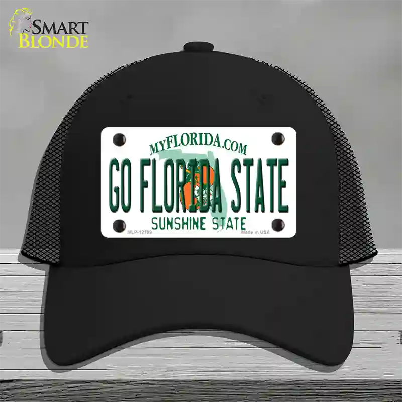 Go Florida State Novelty License Plate Hat Mesh / Black