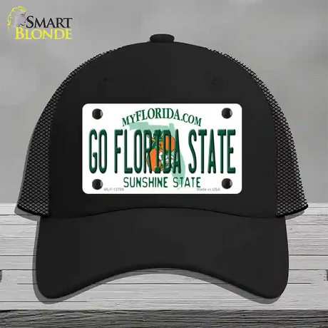 Go Florida State Novelty License Plate Hat Mesh / Black