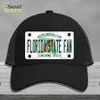 Florida State Fan Novelty License Plate Hat Mesh / Black