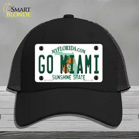 Go Miami Novelty License Plate Hat Mesh / Black