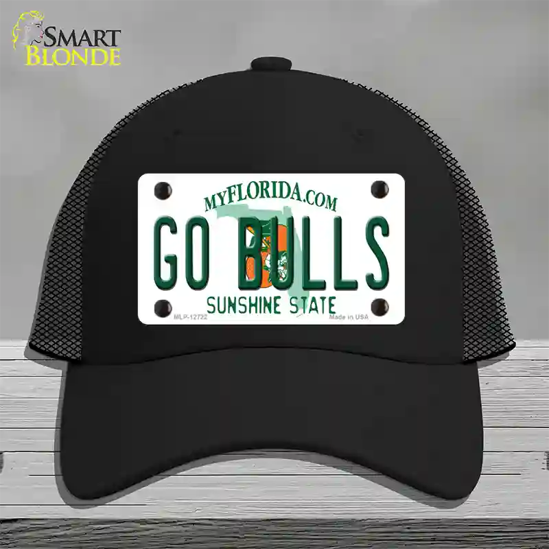 Go Bulls Novelty License Plate Hat Mesh / Black