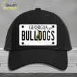 Bulldogs Georgia Peach Novelty License Plate Hat Mesh / Black