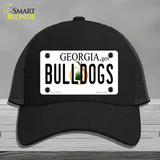 Bulldogs Georgia Peach Novelty License Plate Hat Mesh / Black