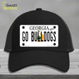 Go Bulldogs Georgia Novelty License Plate Hat Mesh / Black