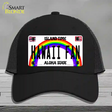 Hawaii Fan Novelty License Plate Hat Mesh / Black