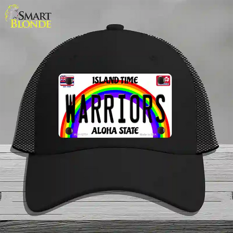 Warriors Novelty License Plate Hat Mesh / Black