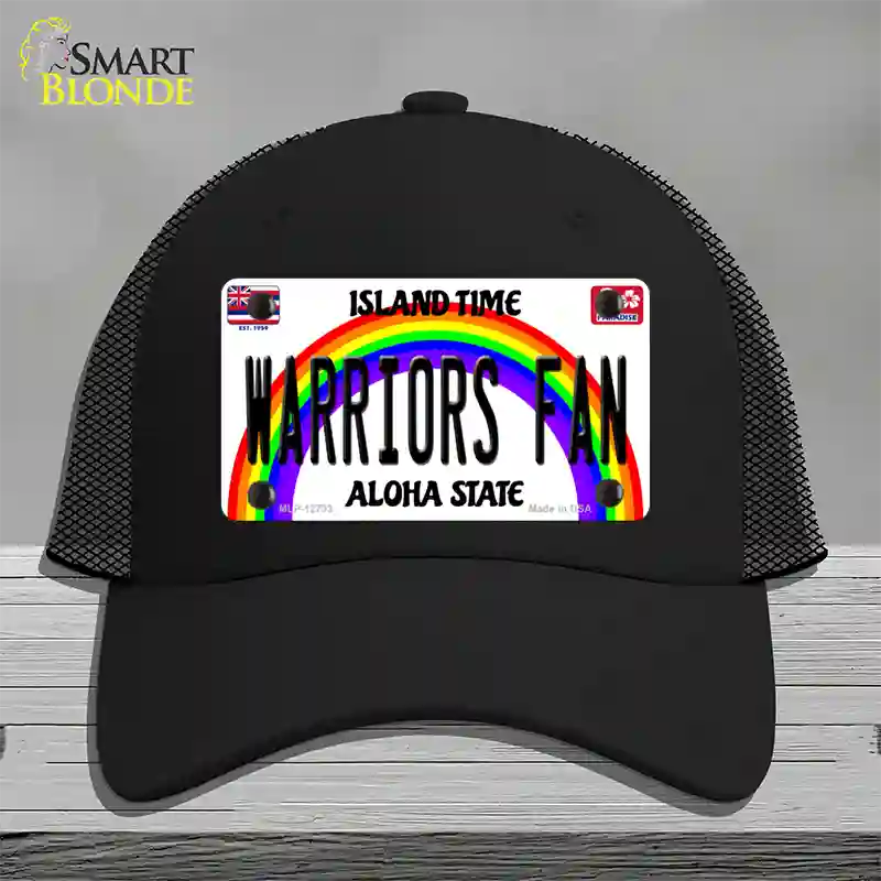 Warriors Fan Novelty License Plate Hat Mesh / Black