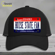 Boise State Fan Novelty License Plate Hat Mesh / Black