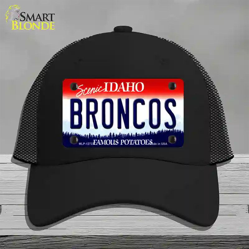 Broncos Novelty License Plate Hat Mesh / Black