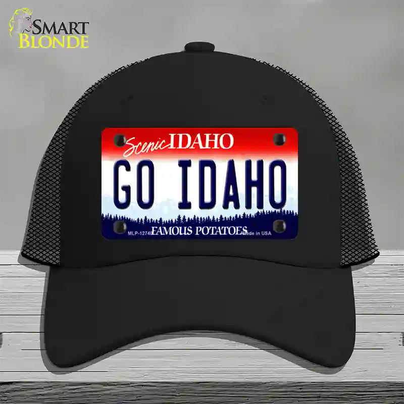 Go Idaho Novelty License Plate Hat Mesh / Black