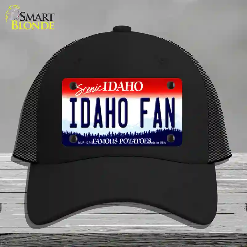 Idaho Fan Novelty License Plate Hat Mesh / Black