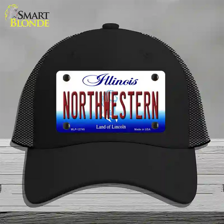 Northwestern Novelty License Plate Hat Mesh / Black