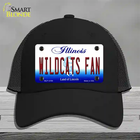 Wildcats Fan Illinois Novelty License Plate Hat Mesh / Black