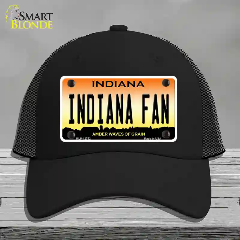 Indiana Fan Novelty License Plate Hat Tag Mesh / Black