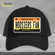 Hoosiers Fan Novelty License Plate Hat Tag Mesh / Black