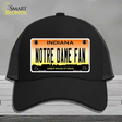 Notre Dame Fan Novelty License Plate Hat Tag Mesh / Black