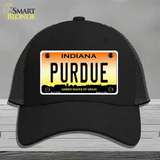 Purdue Novelty License Plate Hat Tag Mesh / Black