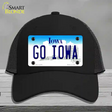 Go Iowa Novelty License Plate Hat Tag Mesh / Black