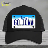 Go Iowa Novelty License Plate Hat Tag Mesh / Black