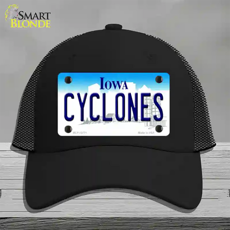 Cyclones Novelty License Plate Hat Tag Mesh / Black