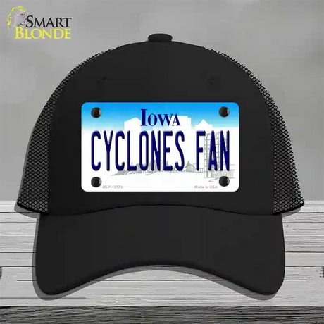 Cyclones Fan Novelty License Plate Hat Tag Mesh / Black