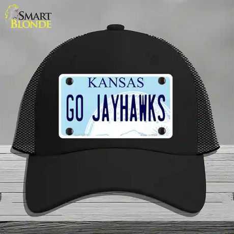 Go Jayhawks Novelty License Plate Hat Tag Mesh / Black