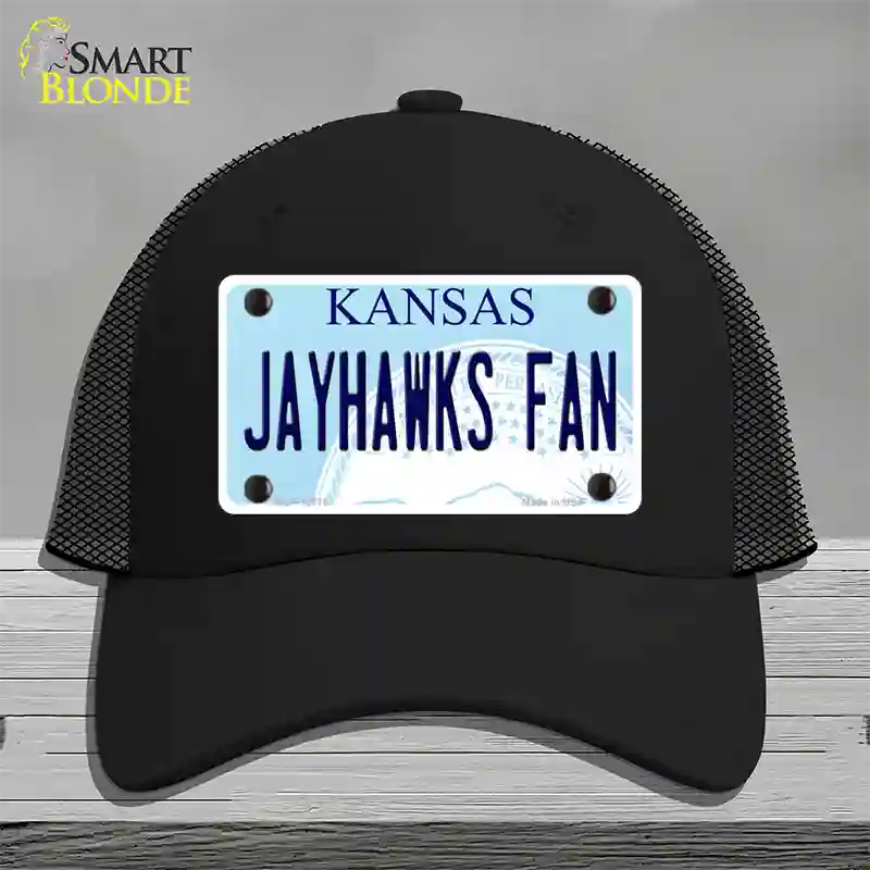 Jayhawks Fan Novelty License Plate Hat Tag Mesh / Black