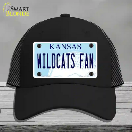 Kansas Wildcats Fan Novelty License Plate Hat Tag Mesh / Black