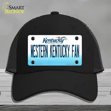 Western Kentucky Fan Novelty License Plate Hat Tag Mesh / Black