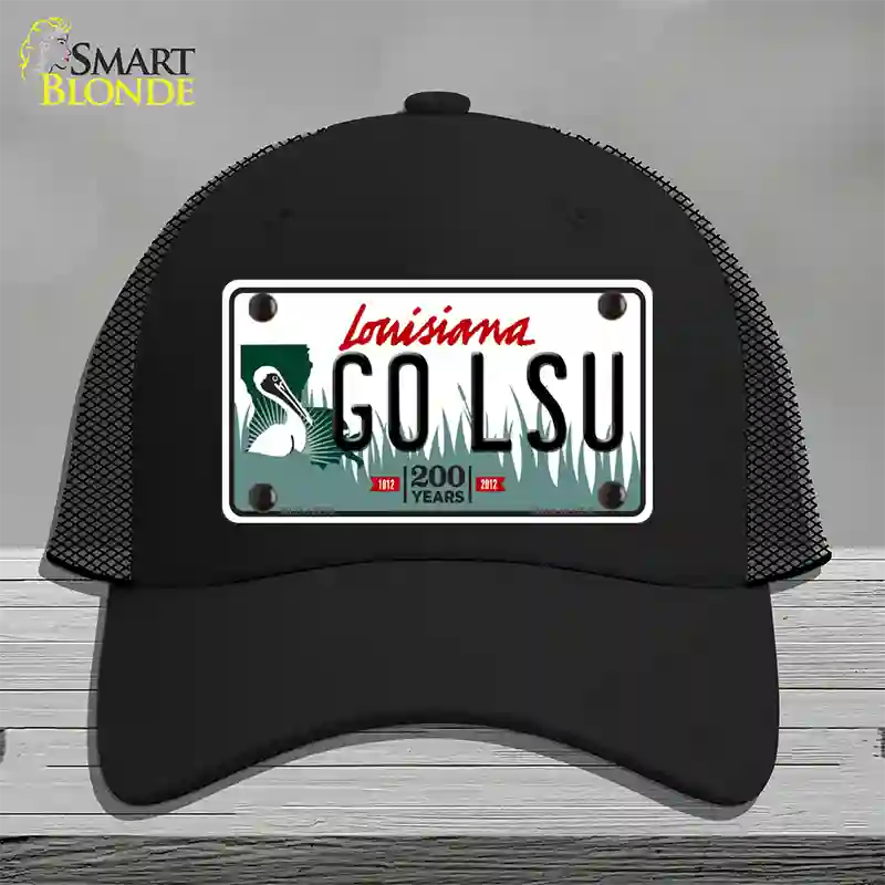 Go LSU Novelty License Plate Hat Tag Mesh / Black