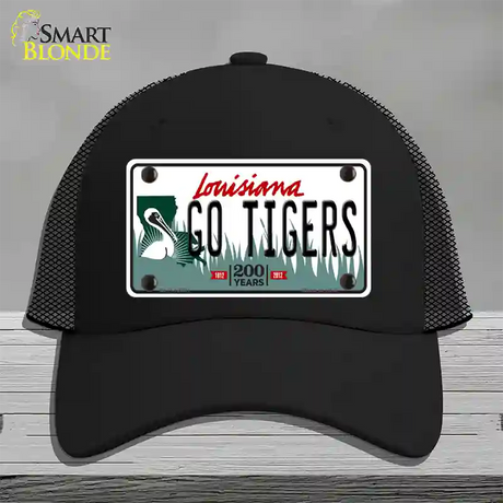 Louisiana Go Tigers Novelty License Plate Hat Tag Mesh / Black