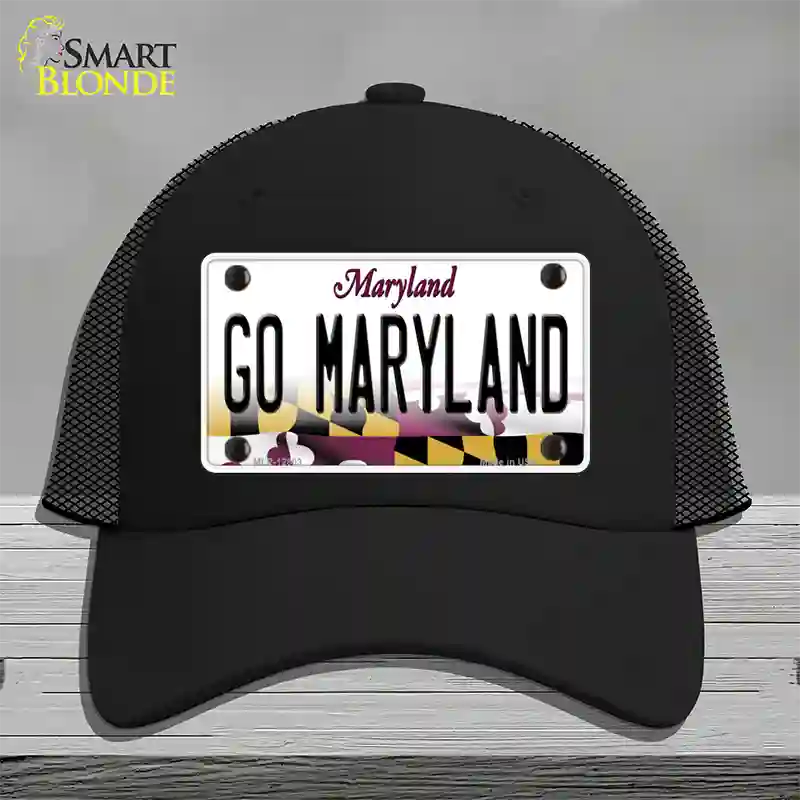 Go Maryland Novelty License Plate Hat Tag Mesh / Black