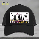 Go Navy Novelty License Plate Hat Tag Mesh / Black