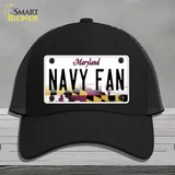 Navy Fan Novelty License Plate Hat Tag Mesh / Black