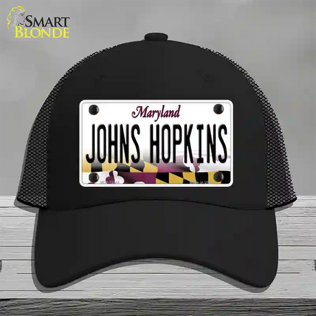 Johns Hopkins Novelty License Plate Hat Tag Mesh / Black