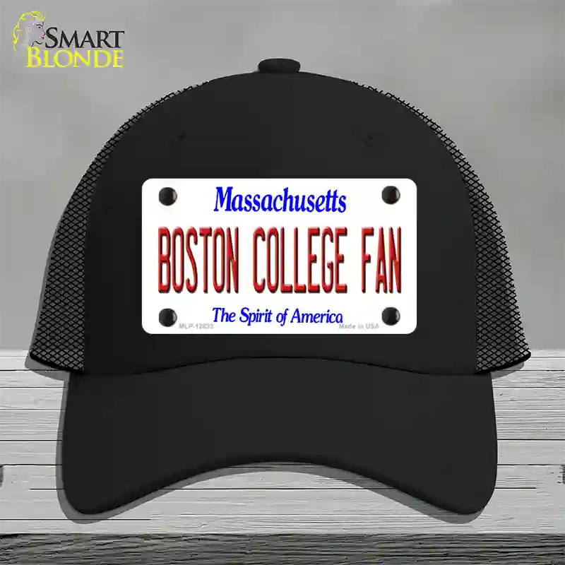 Boston College Fan Novelty License Plate Hat Mesh / Black