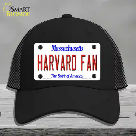 Harvard Fan Novelty License Plate Hat Mesh / Black