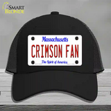 Crimson Fan Novelty License Plate Hat Mesh / Black