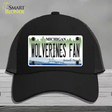 Wolverines Fan Novelty License Plate Hat Mesh / Black