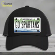 Go Spartans Novelty License Plate Hat Mesh / Black