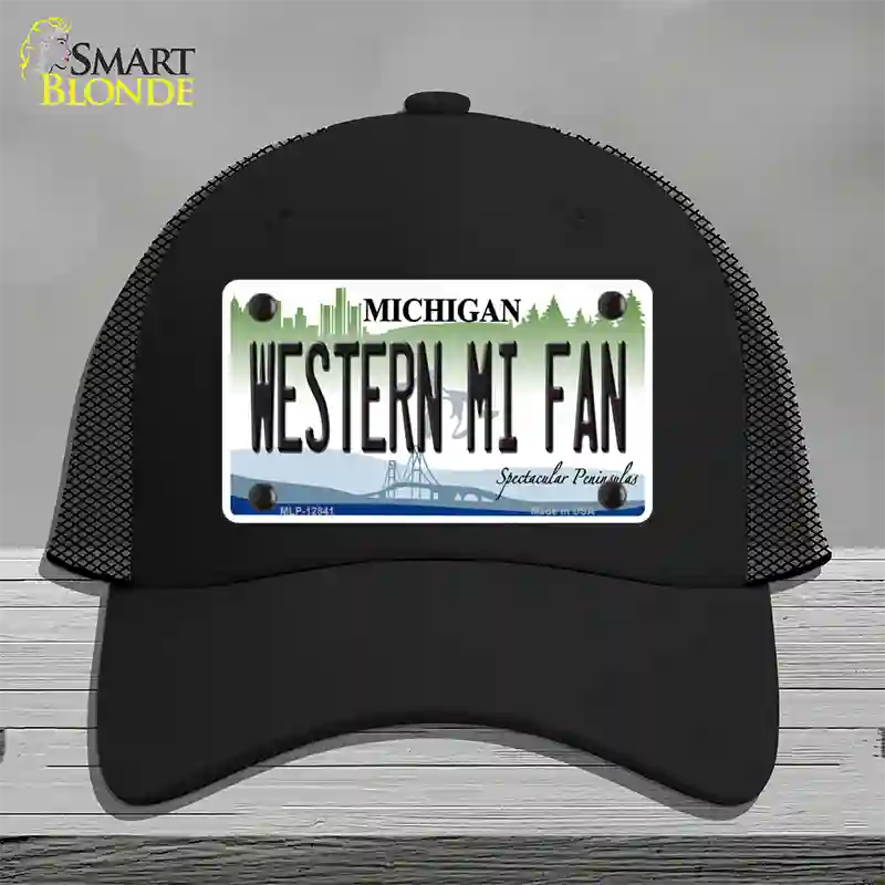 Western Michigan Fan Novelty License Plate Hat Mesh / Black