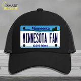 Minnesota Fan Novelty License Plate Hat Mesh / Black