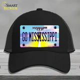 Go Mississippi Novelty License Plate Hat Mesh / Black