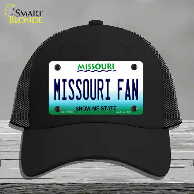 Missouri Fan Novelty License Plate Hat Mesh / Black