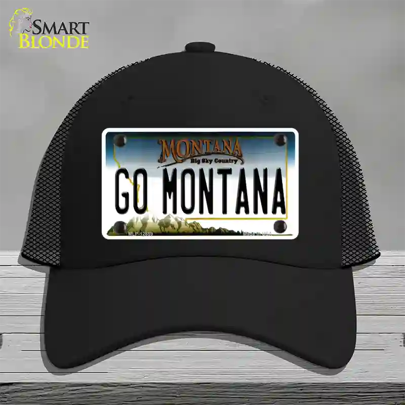 Go Montana Novelty License Plate Hat Mesh / Black