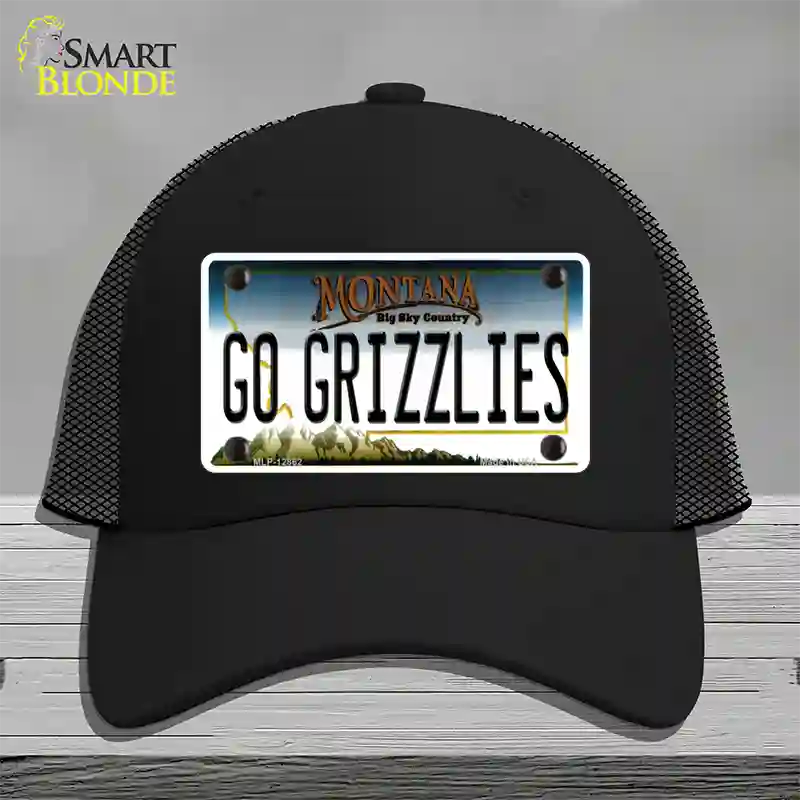 Go Grizzlies Novelty License Plate Hat Mesh / Black