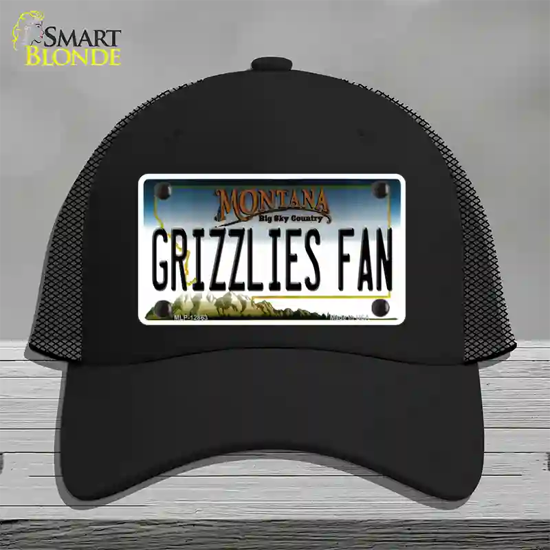 Grizzlies Fan Novelty License Plate Hat Mesh / Black