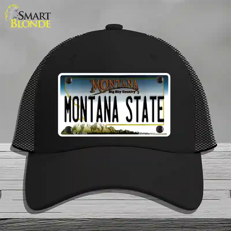 Montana State Univ Novelty License Plate Hat Mesh / Black