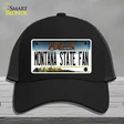 Montana State Fan Novelty License Plate Hat Mesh / Black